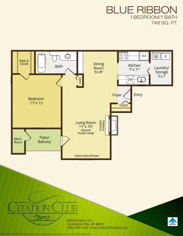 Blue Ribbon floor plan